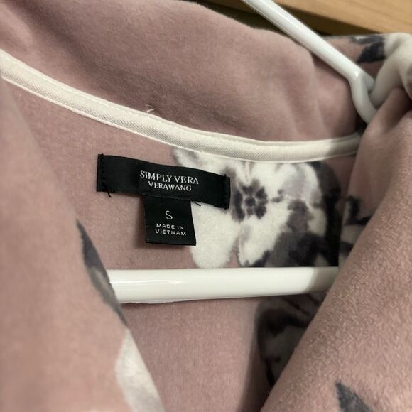 Simply Vera Vera Wang Women’s 2-Piece Velour Pajamas Pants and Shirt Small - Picture 6 of 10